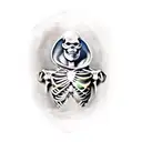 skeleton with kratos tattoo design idea