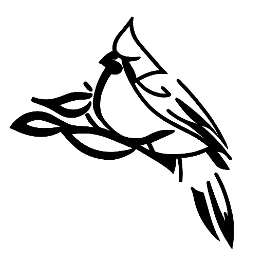 cardinal silhouette tattoo