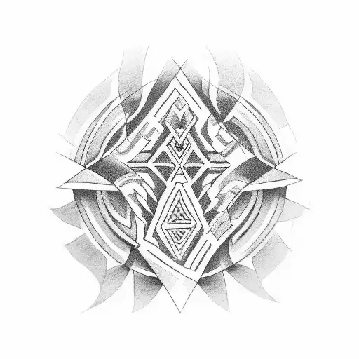 Design a tribal-style tattoo concept that symbolizes my family, incorporating the following animal representations for e tattoo design idea