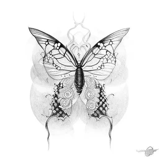 evolving buterfly tattoo design idea