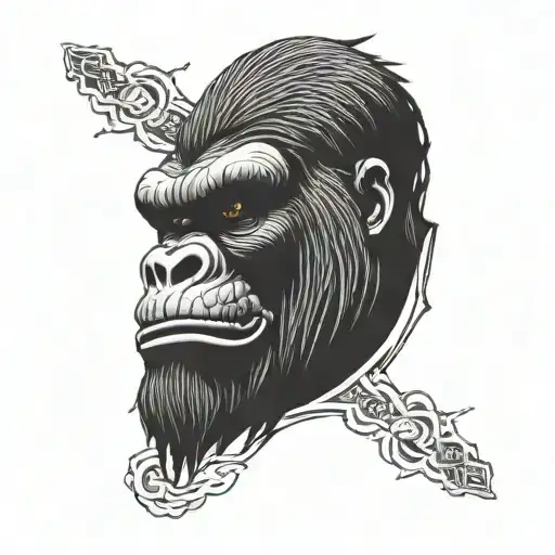 king kong face tattoo tattoo design idea