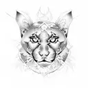 Panther japanese sleeve tattoo design idea