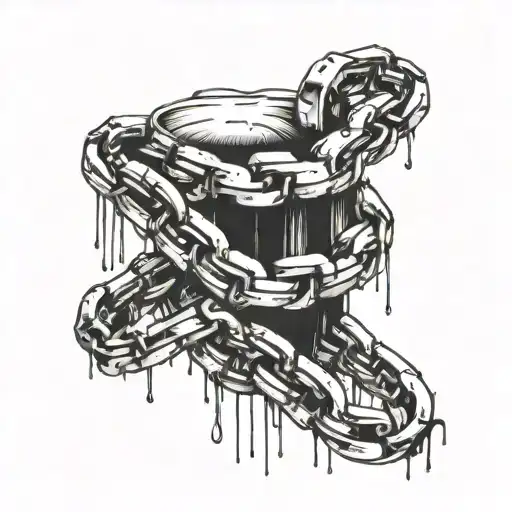 A broken chain being repaired, symbolizing the fight for freedom and justice tattoo design idea