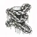 A broken chain being repaired, symbolizing the fight for freedom and justice tattoo design idea