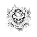 cobra naja com rosas tattoo design idea