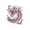 Chinese Dragon fearless and strong tattoo design idea