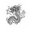 Chinese Dragon fearless and strong tattoo design idea