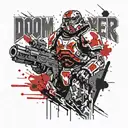 Doom Slayer logo tattoo design idea