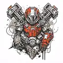 Doom Slayer logo tattoo design idea