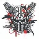 Doom Slayer logo tattoo design idea