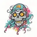 Ghost  tattoo design idea