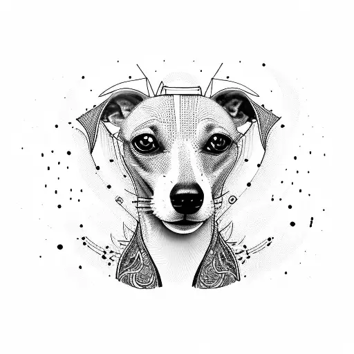 whippet tattoo design idea