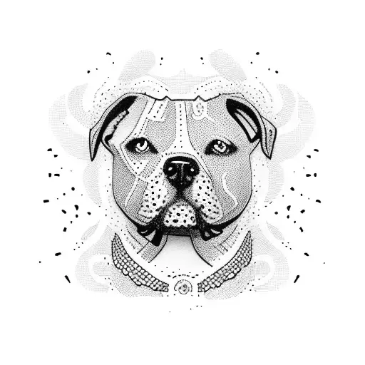 staffy tattoo design idea