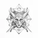 gemini sign  tattoo design idea