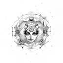 gemini sign  tattoo design idea