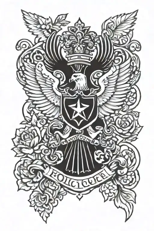 Police russia tattoo design idea