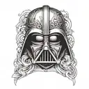 Darth Vader Helmet Kibuki Mask tattoo design idea