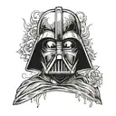 Darth Vader Helmet Kibuki Mask tattoo design idea