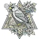 canary triangle tattoo design idea
