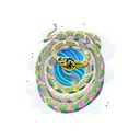 Cobra snake circle tattoo design idea