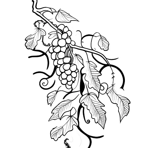 grape vine on forearm tattoo design idea