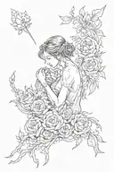 Love brings hurt tattoo design idea