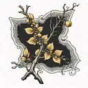 Aspen branch tattoo design idea