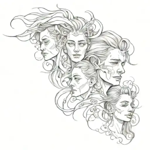 siblings, recovery, addiction  tattoo design idea