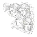 siblings, recovery, addiction  tattoo design idea