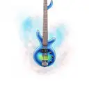 Bass guitar blue  tattoo design idea