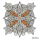 celtic cross pentagram  tattoo design idea