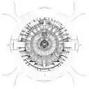 medicine wheel,turtle, salmon tattoo design idea