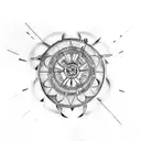 medicine wheel,turtle, salmon tattoo design idea