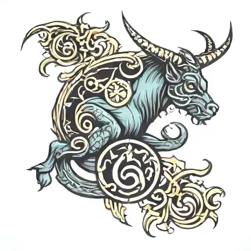 capricorn symbol tattoo tattoo design idea