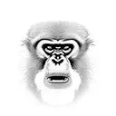angry mandrill face tattoo design idea