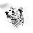 bear skull tattoo design idea