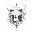 bear skull tattoo design idea