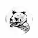 bear skull tattoo design idea