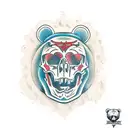 bear skull tattoo design idea