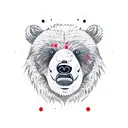 angry bear head tattoo design idea
