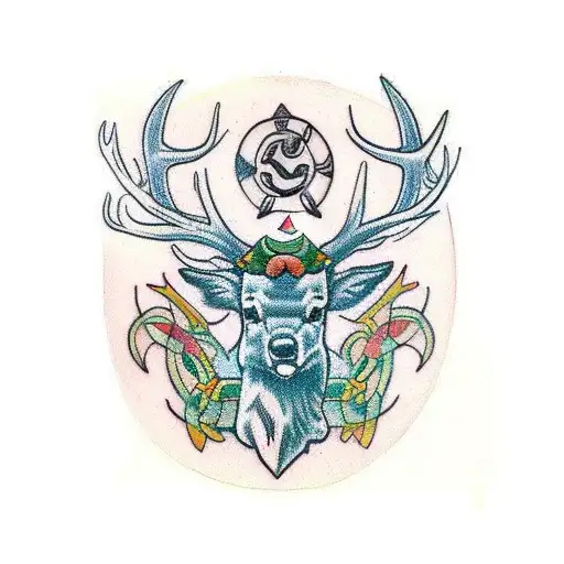 Celtic Stag tattoo design idea