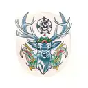 Celtic Stag tattoo design idea