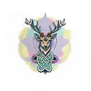 Celtic Stag tattoo design idea