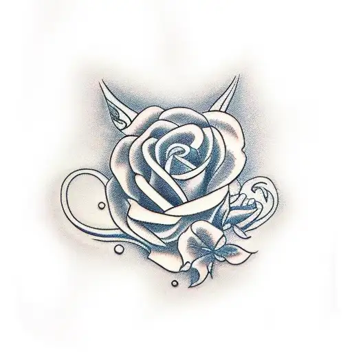 spine tattoo with roses and lilly tattoo design idea