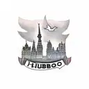 Hamburg City Skyline and logo tattoo design idea