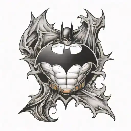 batman logo tattoo design idea