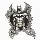 batman logo tattoo design idea