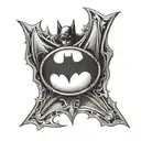 batman logo tattoo design idea