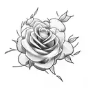 roses with doves going into sky  tattoo design idea
