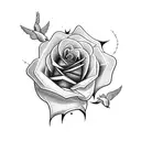 roses with doves going into sky  tattoo design idea